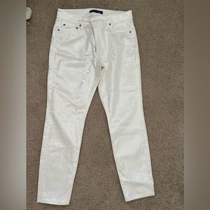 NWOT Ralph Lauren purple label white sequin jeans